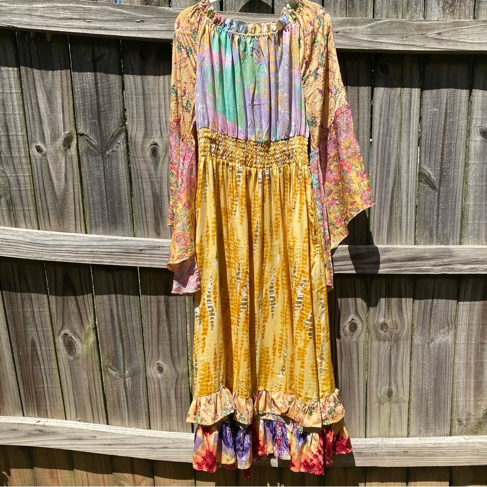 Earthbound Floral Multicolor Maxi Dress - Picture 7 of 8